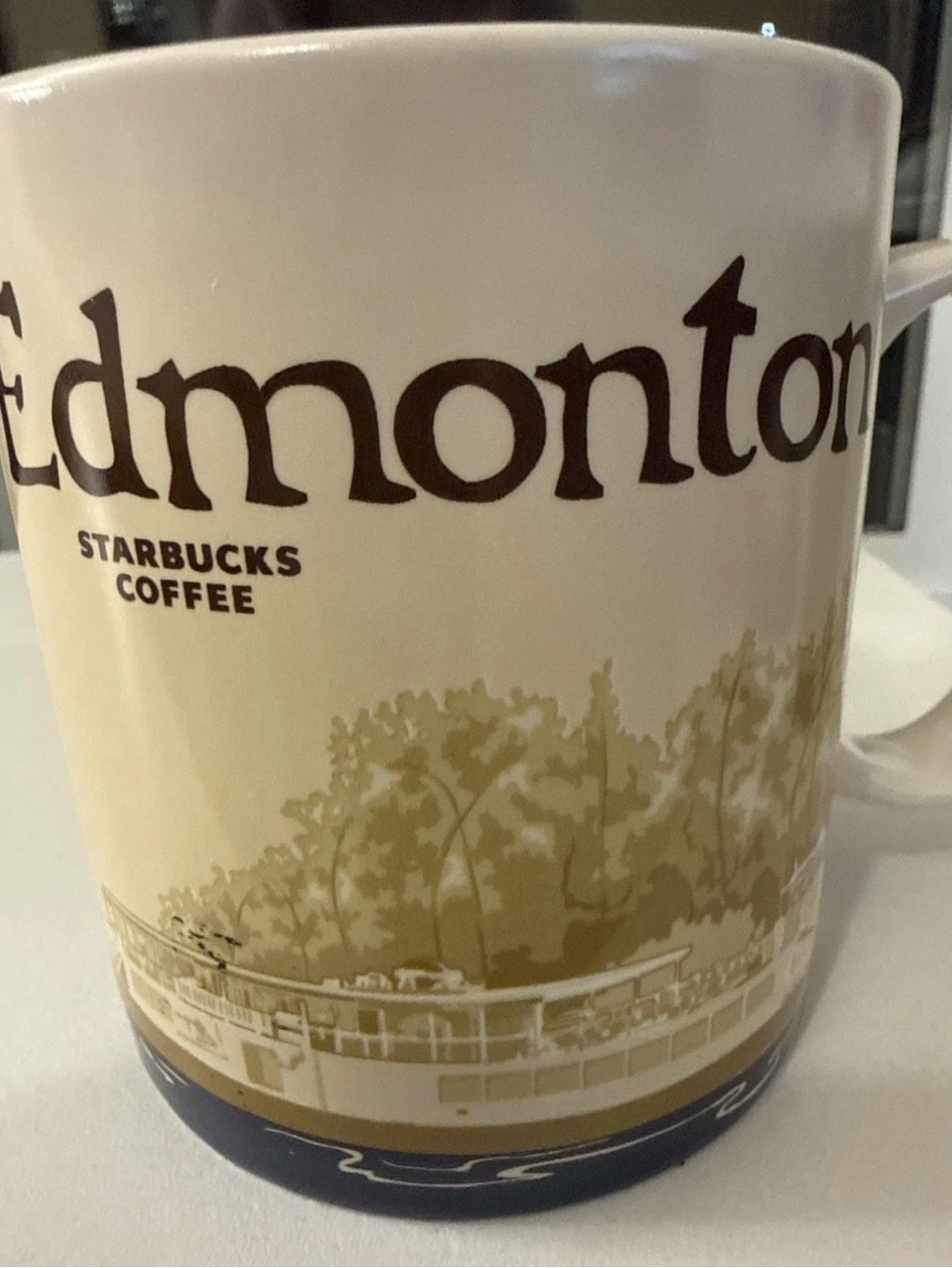 Starbucks Cream and Brown Edmonton Cityscape Mug